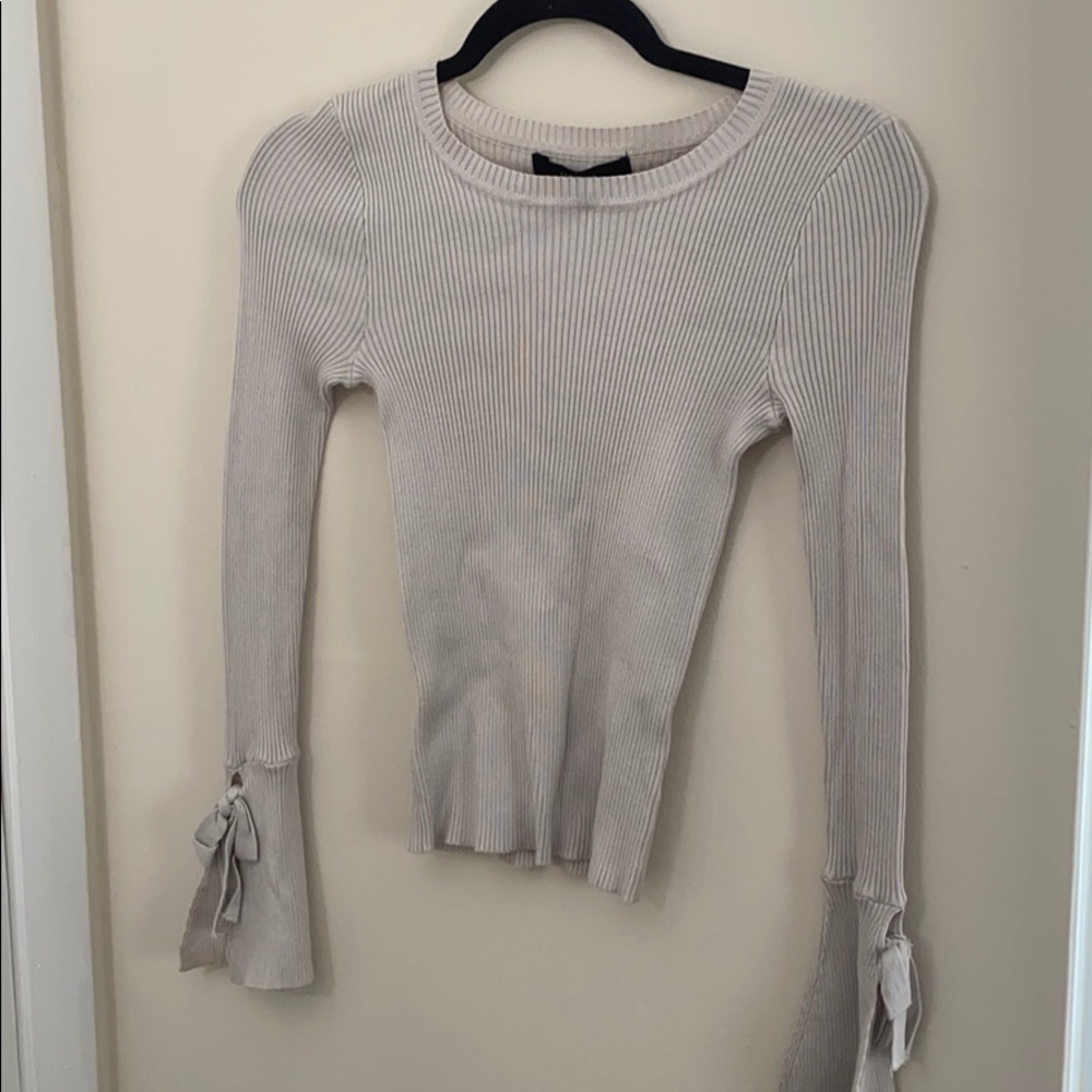 Ribbed Tie Sleeve Top